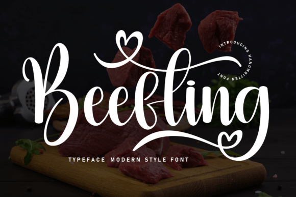 Beefting: A Handwritten Font for Beautiful Product Designs