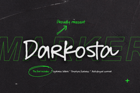 Darkosta: A Handwritten Display Font for Modern Digital Branding